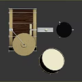 Professional Acoustic Drum Set With Wooden Shell Cymbal Pedal And Stool
