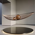 Modern sailing art installation 3d model