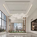 Luxury Bright Spacious Modern Sales Office Lobby With Exquisite Decoration And Real Estate