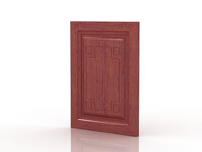 Wooden Cabinet Door Panel With Intricate Carved Patterns And Mahogany Finish 3d model