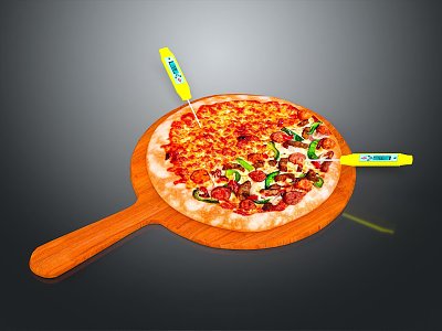 Pizza Durian Pizza Strawberry Sauce Pizza Fruit Pizza Spicy Crawfish Pizza Chicken Pizza 3d model