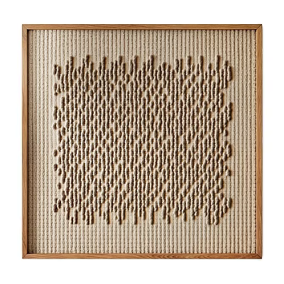 Handmade Woven Textured Wooden Photo Frame For Decorative Wall 3d model