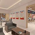 Quality Service Hall With Service Counters Waiting Area And Public Service Facilities