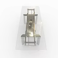 Modern Glass Top Coffee Table With Silver Metal Legs And Clear Surface Design