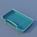 Green Stackable Storage Box With Colorful Compartments For Organizing Small Items 3d model