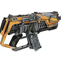 modern submachine gun 3d model