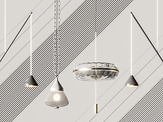 Modern chandelier 3d model