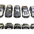 Five Different Models Of BMW Cars Displayed
