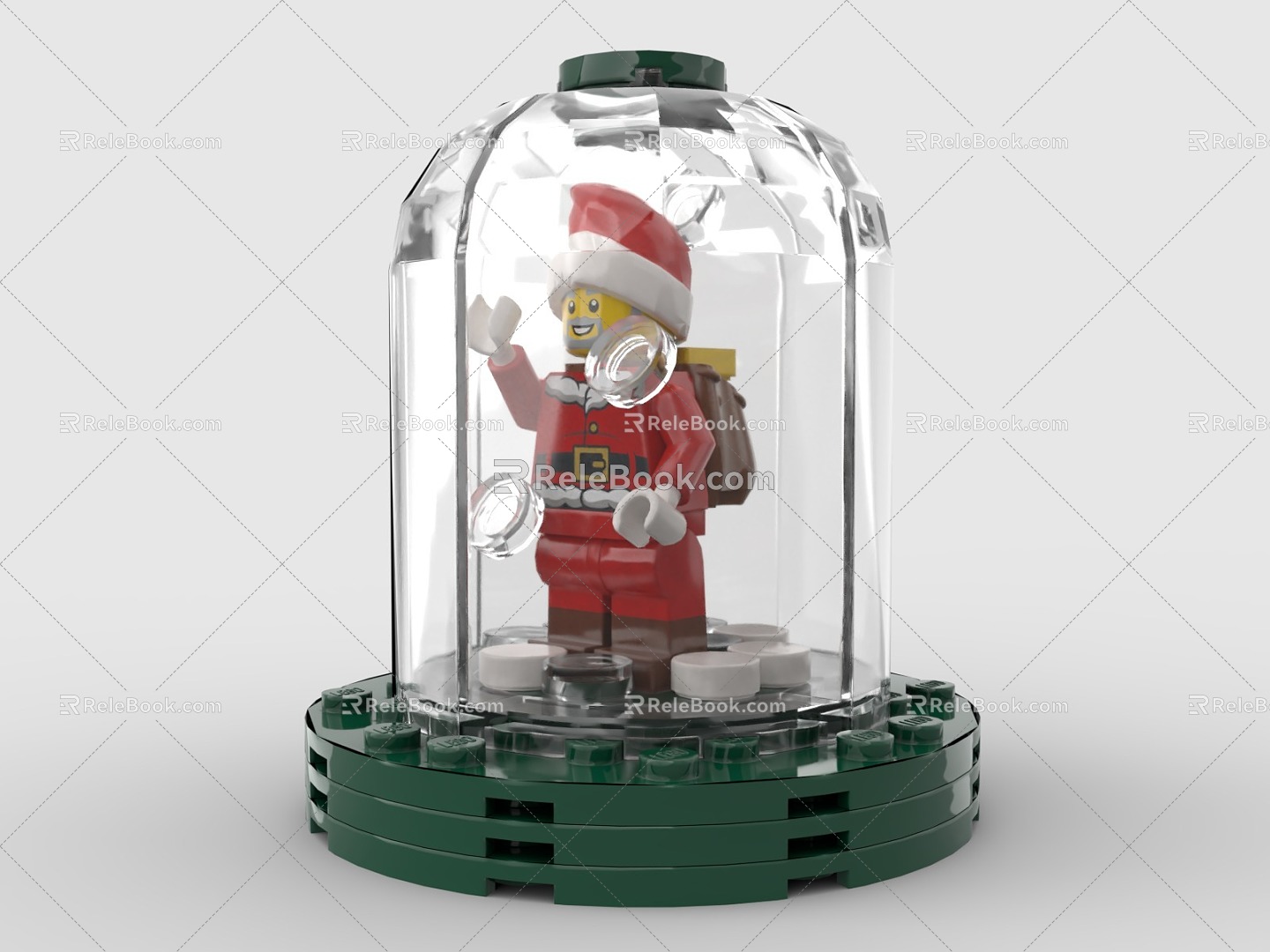 LEGO toy blocks Santa Claus Christmas crystal ball Christmas 3d model