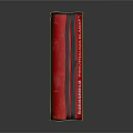 Red Cylindrical Storage Bag With White Branding For Burnshield Fire Thermal Blanket