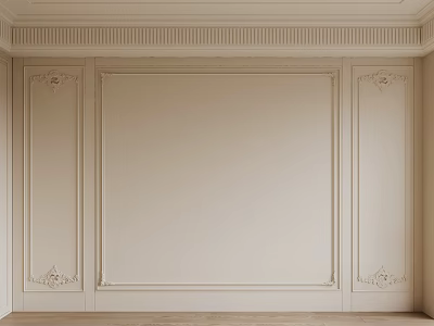 French background wall plaster line 3d model