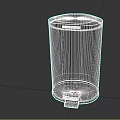 Modern Recycling Trash Can With Brown Black Body And Foot Pedal