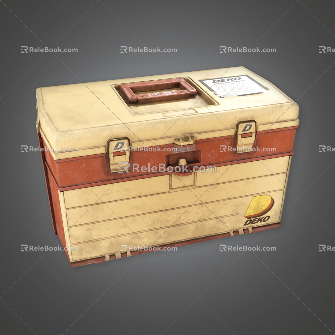 Modern Tool Box Wooden Case 3d model