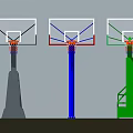 Multiple Colors Outdoor Basketball Hoops Sports Equipment With Various Stand Designs And Training Use