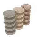 Modern Stylish Side Table With Stacked Circular Marble Texture Layers for Living Room Decor