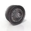 Industrial Track Tire With Deep Tread And Metal Hub Components For Machinery