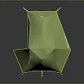 Green The North Face Outdoor Camping Tent With Support Poles And Dark Base