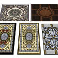 Various Decorative Ceiling Designs With Intricate Patterns And Ornate Styles 3d model