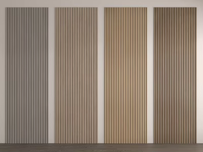 Stylish Vertical Striped Wall Paneling In Multiple Colors For Interior Design 3d model