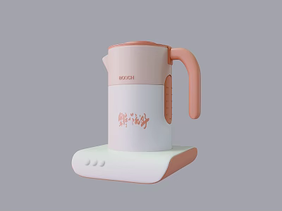 Modern Electric Kettle Small Household Appliances Electromagnetic Electric Kettle 3d model