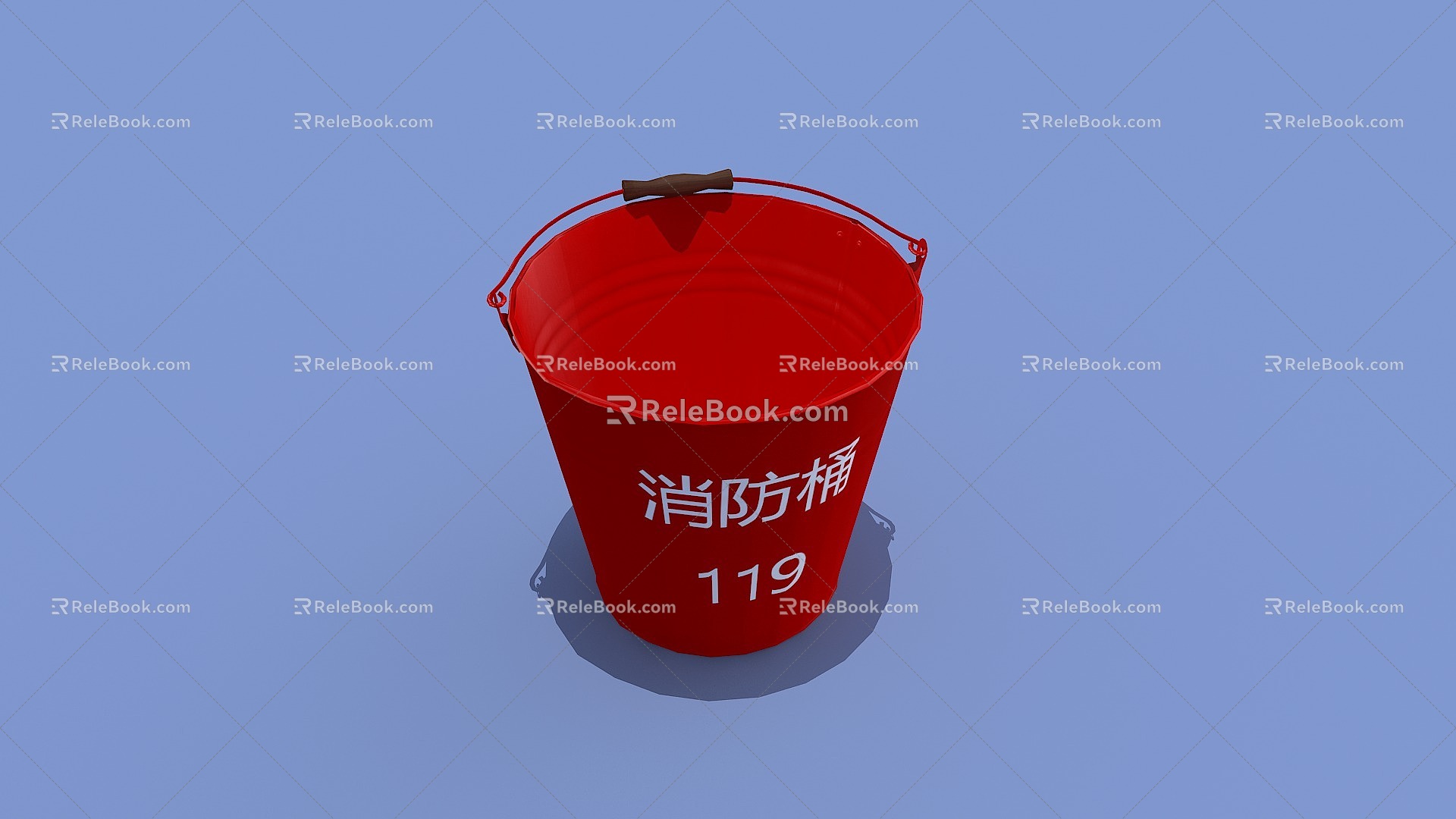 Modern fire bucket 3d model