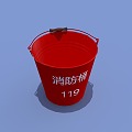 Modern fire bucket 3d model