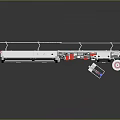 Automated Industrial Production Line With Control Panel Red Components And Conveyor Belt