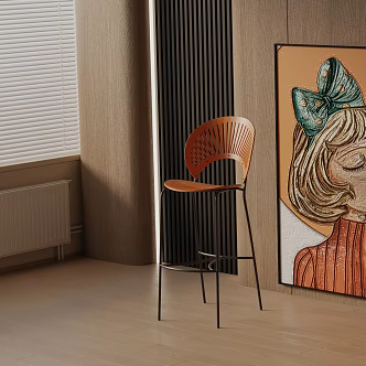 Modern Bar Chair 3d model