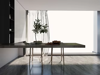 Modern Bar Chair Combination 3d model