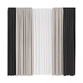 Elegant Curtains In Black Beige And Sheer White Layers For Home Windows
