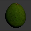 Ripe Green Avocado With Brown Specks And Smooth Surface On Gray Background