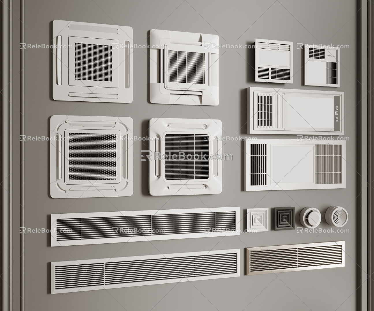 Air outlet Air conditioning Air outlet Central air conditioning model