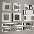 Various White Air Conditioner Vent Designs For Home Wall Installation