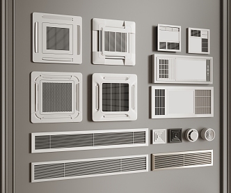 Air outlet Air conditioning Air outlet Central air conditioning 3d model