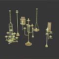 Golden Decorative Candelabra With Various Designs And Styles For Home Interior