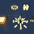 Modern Chandelier Designs Featuring Geometric Frames And Illuminated Glass Elements