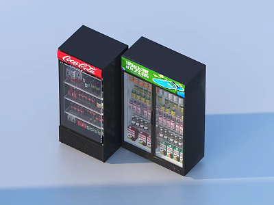 Freezer Refrigerator Cabinet Beverage Cabinet 3d model