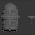 Detailed Architectural Model Showcasing Domed Structure And Small Component Design