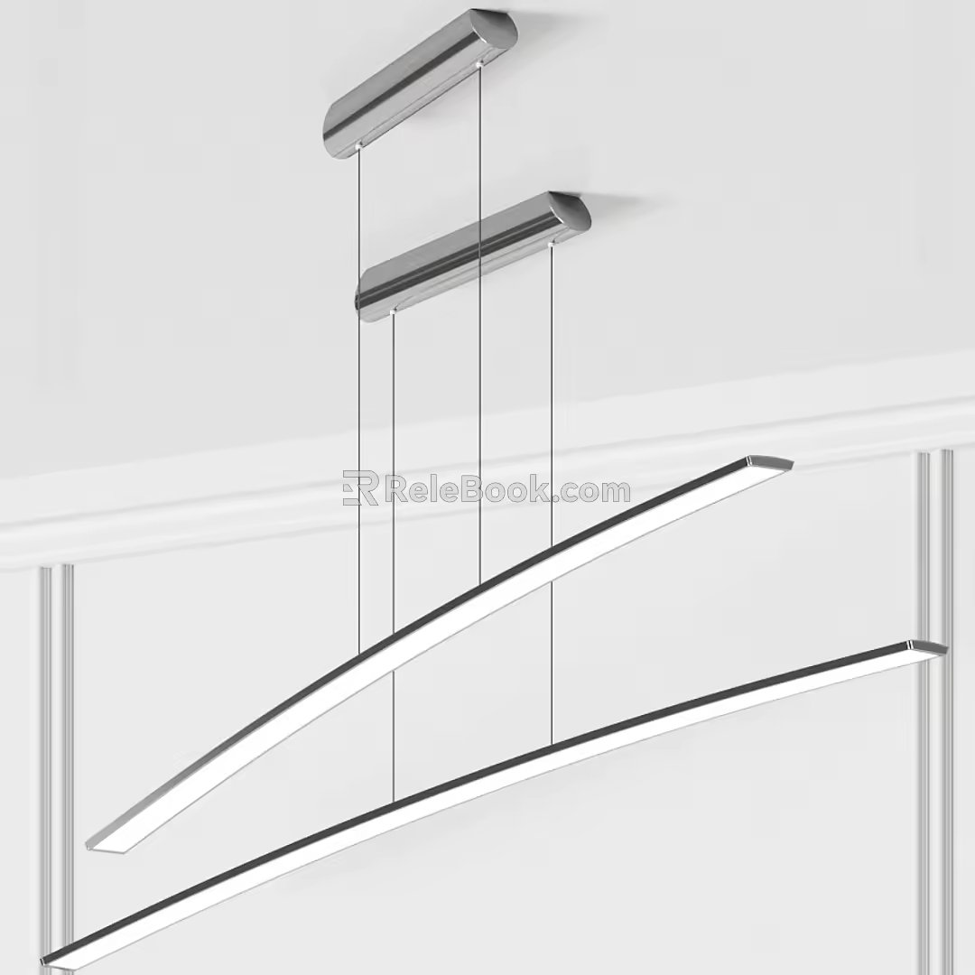 Restaurant Chandelier Bar Counter Chandelier Line Chandelier Linear Chandelier Simple Chandelier Minimal Chandelier 3d model