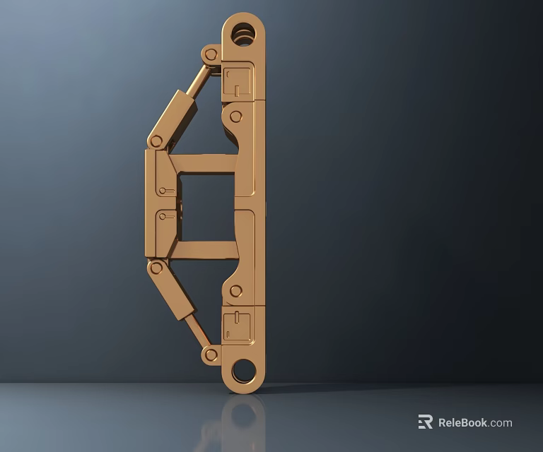 Metal Hardware Tool Bracket With Multiple Holes And Bolted Structure Design 3d model 