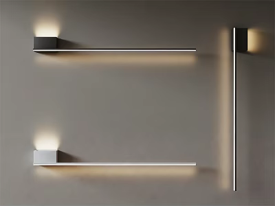 Modern Wall Sconces with Sleek Metal Design for Contemporary Interior Lighting 3d model