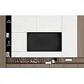 Modern TV Wall Unit Design With Embedded TV Storage Shelves And Drawers