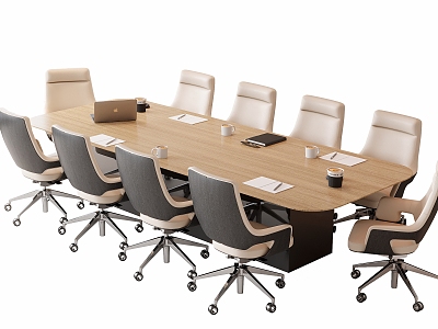 Modern Conference Table and Chair model