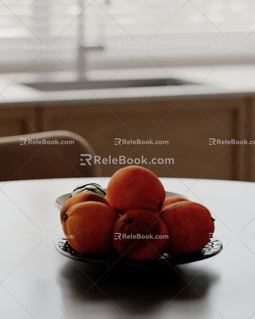 Ornaments combination kitchen utensils fruit fruit bowl 3d model