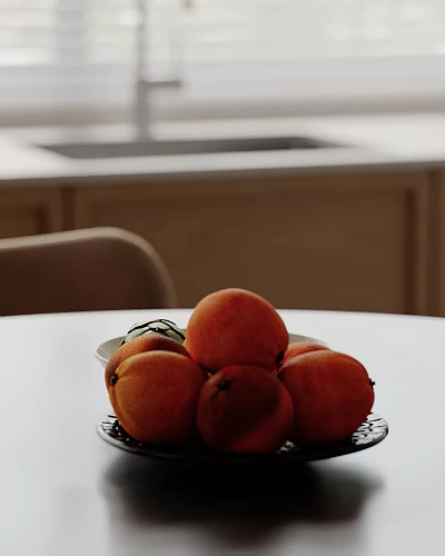 Decorative Ornament Set with Fresh Oranges on Plate for Kitchen Table Decoration 3d model