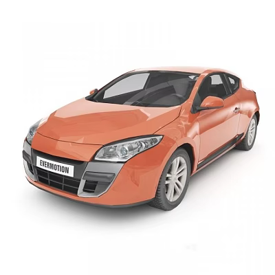 Orange Modern Coupe Car With Sleek Exterior Front Grille And Silver Wheels 3d model Orange Modern Coupe Car With Sleek Exterior Front Grille And Silver Wheels 3d model