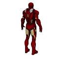 Iron Man Character From Games And Movies With Red Gold Armor And Chest Reactor
