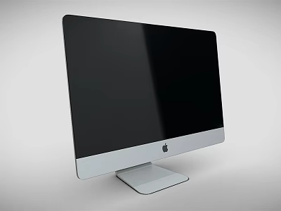 Apple iMac All in One Desktop Computer With Black Screen And Silver Frame 3d model