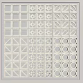 Modern Partition Cement Partition Hollow Screen 3d model