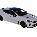White High Performance Sports Car With Black Roof Sleek Lines And Aerodynamic Design